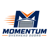 Momentum Overhead Doors logo — garage door repair and installation in Charlotte, NC